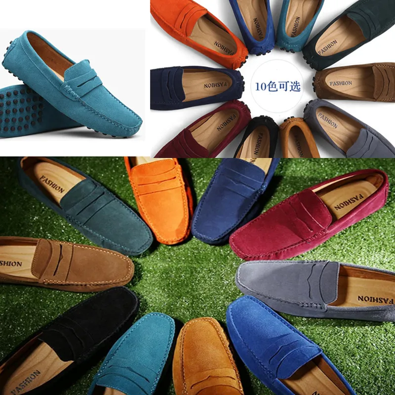 Moodeng Mocassini Uomo Pelle Estivi Classic Scarpe Loafers Slip On