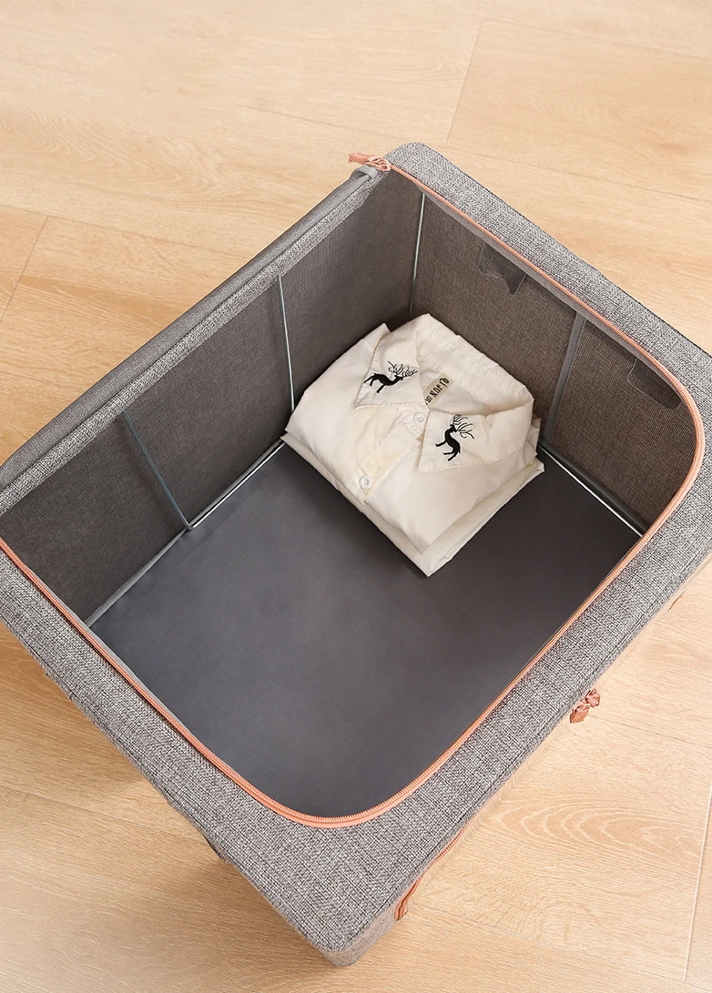 Folding Steel Rack Storage Box Organizer With Transparent Window Quilt