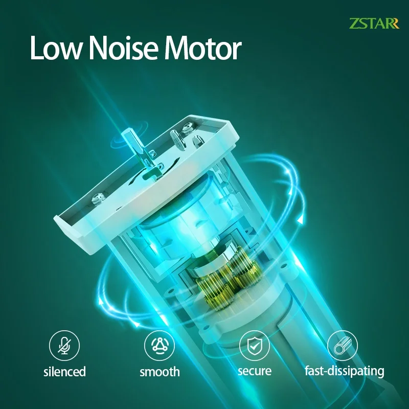 ZSTARR Telescope Smart Curtain Rod Automatic Curtain Rods and Rails Motorized Curtain Track Rail