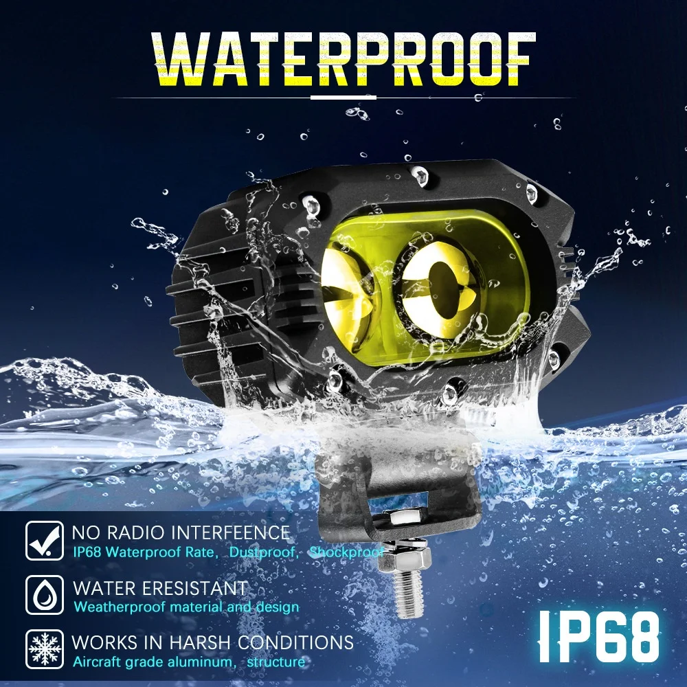 Waterproof Surron Headlights. Retrofitted Rectangular White Or Yellow ...