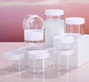clear jar with white cap