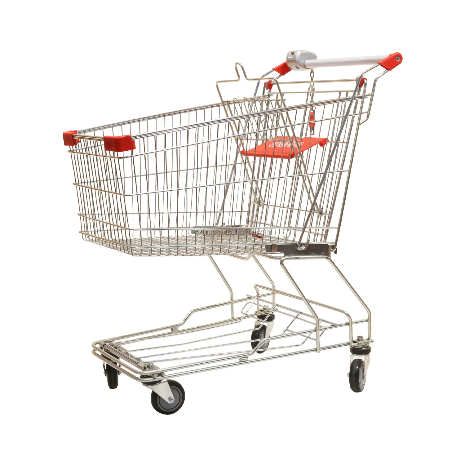 Supermarket Shopping Plastic Trolly Large Size Plastic Shopping Cart 