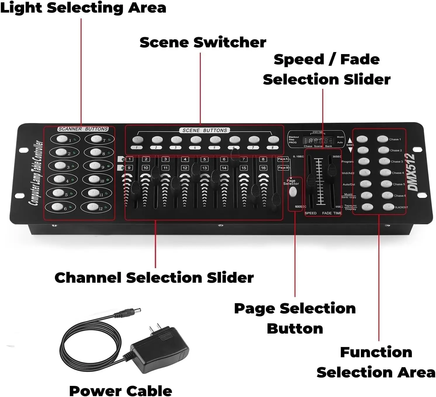 192 Channel DMX Controller - Topflashstar LED Lighting Console