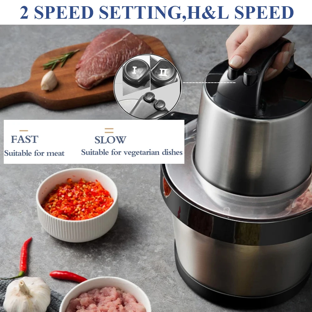 6l Large Capacity Meat Yam Pounder Electric Mix Processing Fufu Blender ...