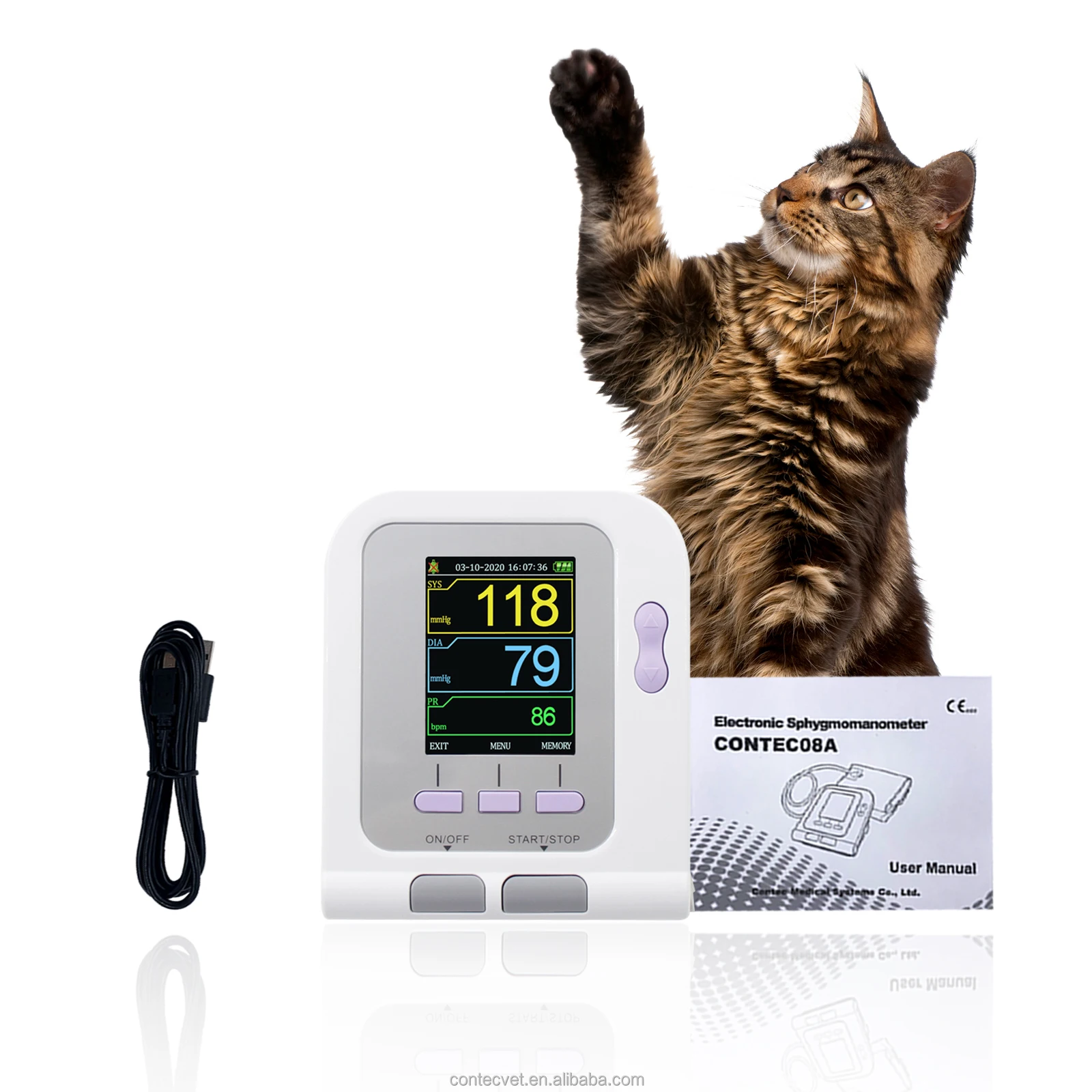 Contec 08avet Digital Vet Veterinary Blood Pressure Monitor Bp Animal