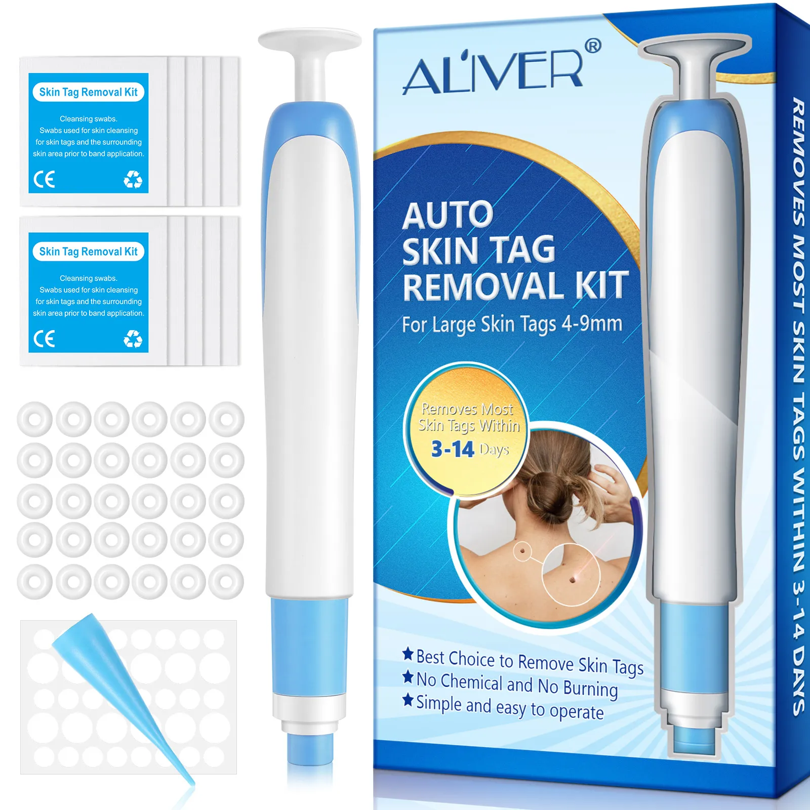 Aliver Selling Auto Skin Tag Removal Kit Safe Tools Middle To Large