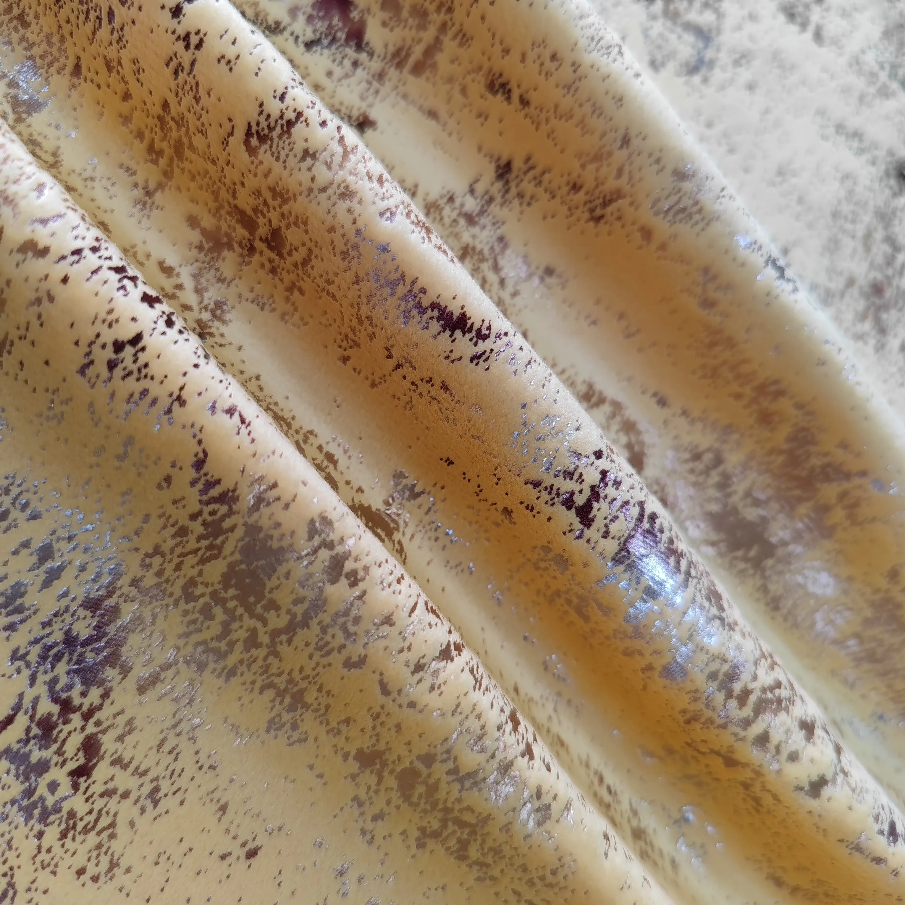 100 Polyester Velvet Curtain Material Rolls Fabric Foil Curtain Fabric