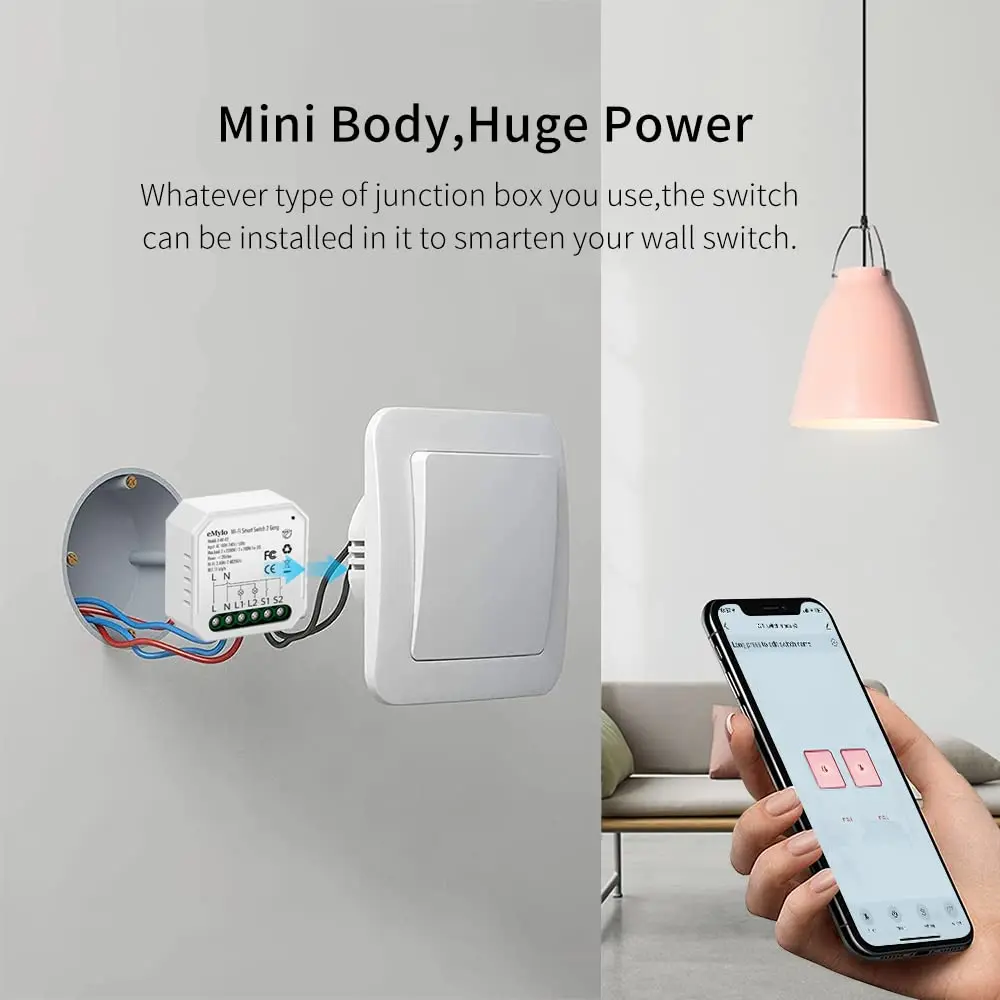 emylo mini smart wifi relè interruttore senza fili telecomando wifi  interruttore luce ac 220v 16a diy timer controllo vocale