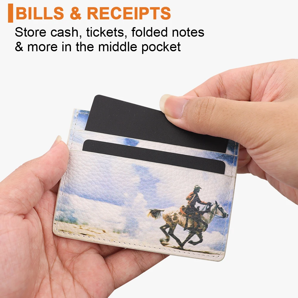 Custom Logo Printing Mini Front Pocket Wallet Credit Card Holder Slim RFID Blocking Sleeves Credit Card Protector