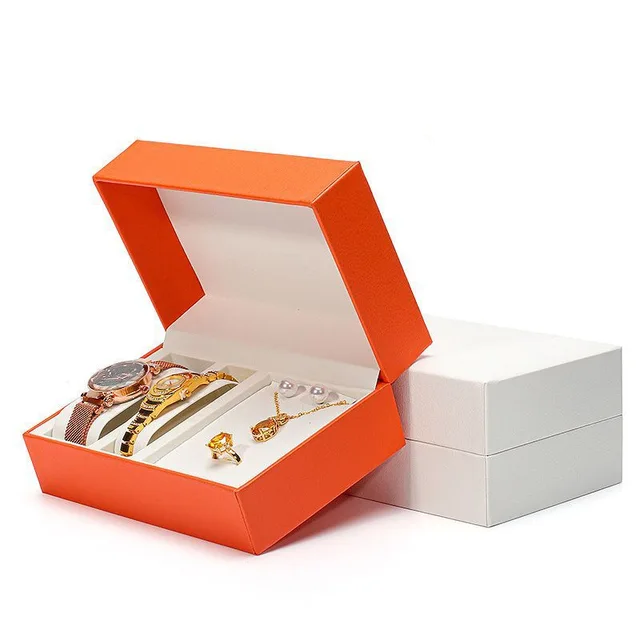 Source Factory Spot Wholesale Pillow Double Table Gift Storage Jewelry Customizable Couple Watch Box