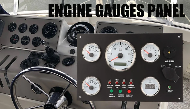 Pontoon Speedometer Kit 5-in-1 Marine Gauge Cluster - Premium Boat Speedometer