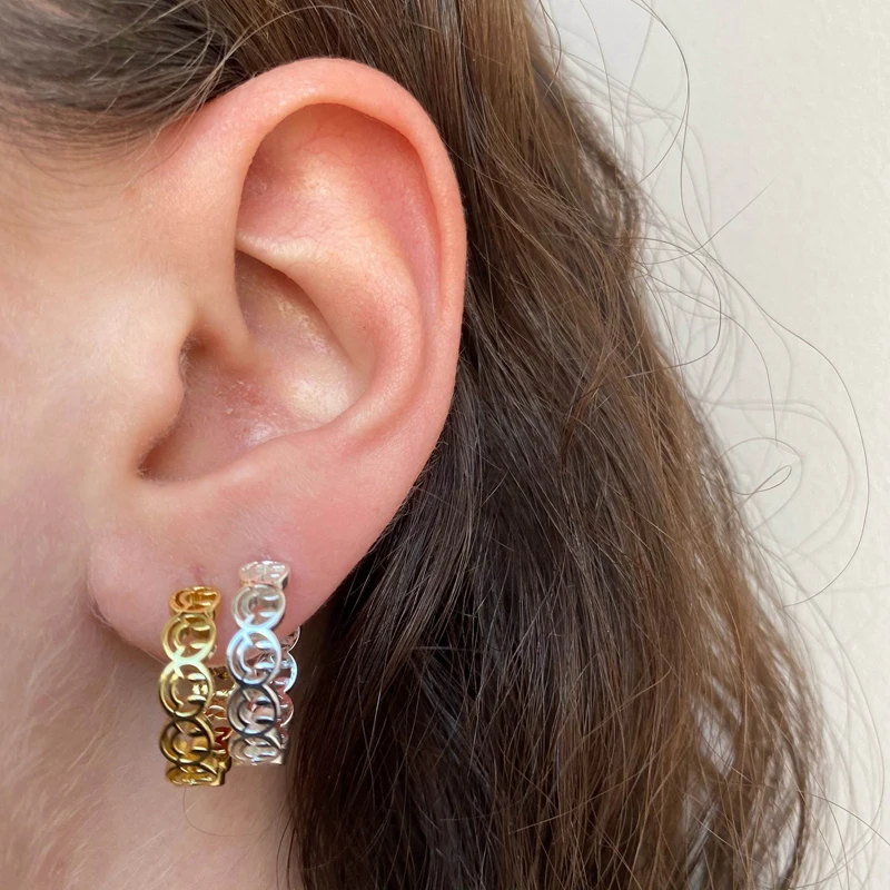 horse cartilage hoop earrings