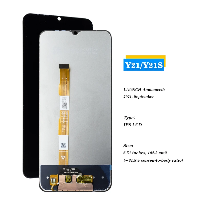 Écran LCD + Vitre Tactile Complet Pour VIVO Y21s (Noir) Avec Outils - Pièce De Rechange Neuve