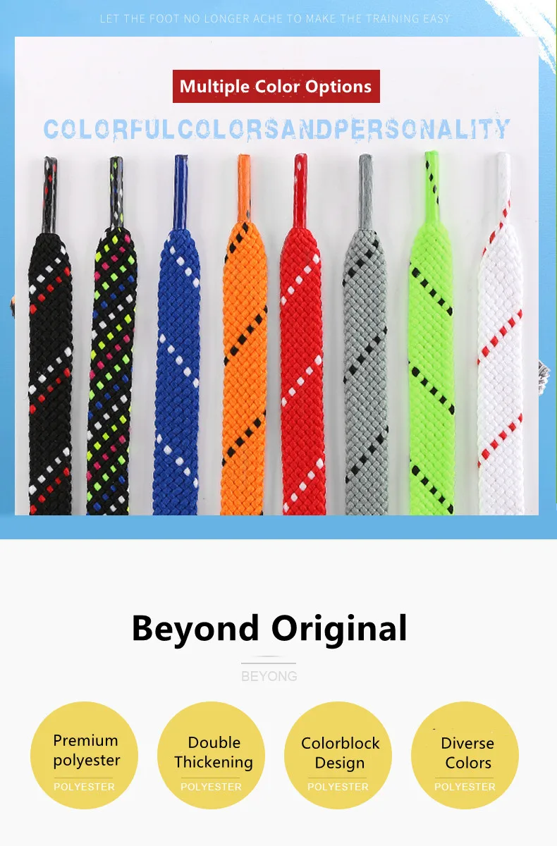Custom Shoe Laces Packaging Wholesale Oem Wide Hollow Colored Flat
