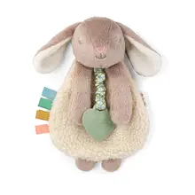Factory Wholesale Custom Baby Teething Toy Stuffed Animals Doll Textured Ribbons & Silicone Teether Toy for Newborn