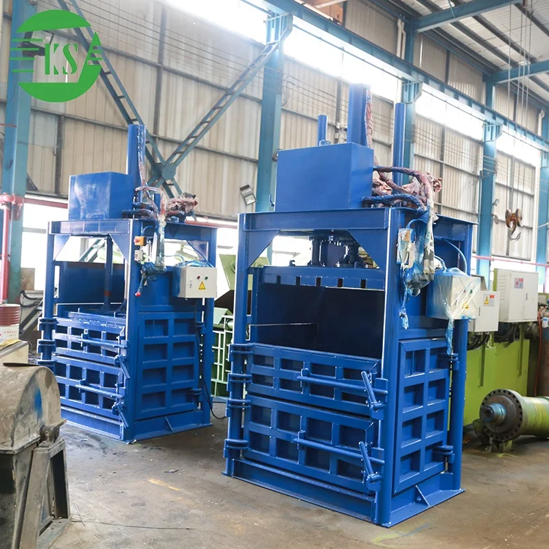 Keshang Pet bottle Metal cotton straw Scrap Waste paper Recycle baling press Plastic hydraulic Automatic baler machine price