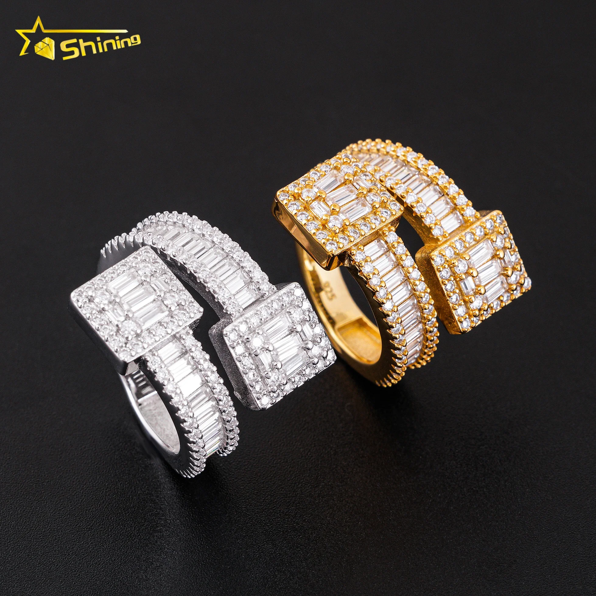 Pass Diamond Tester Hip Hop Fine Jewelry Rings Sterling Silver For Men