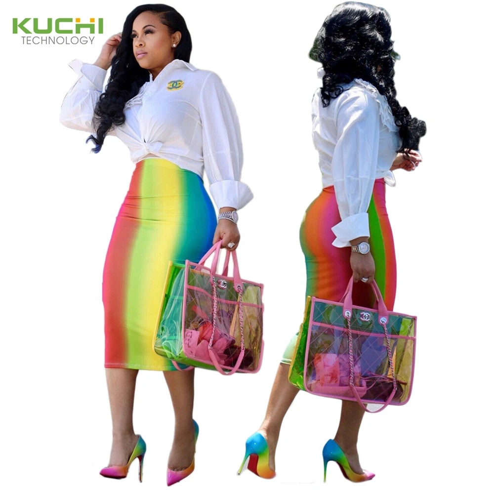 Kc41-7037 Venta Al Por Mayor Del Color Caramelo De La Impresión De Alta  Cintura De Moda De Oficina Dama Wrap Midi Falda,Ropa Africana - Buy Venta Al  Por Mayor Del Color Caramelo