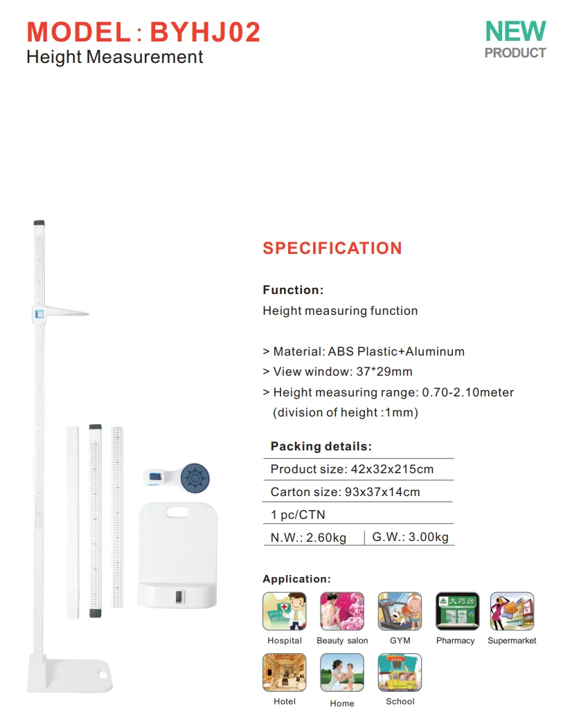 Byhj02 High Quality With Perfect Accuracy Portable Height Measurement