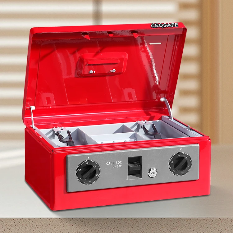 CEQSAFE Home Money Safe Box Metal Cash Box Electronic Deposit Money Box factory