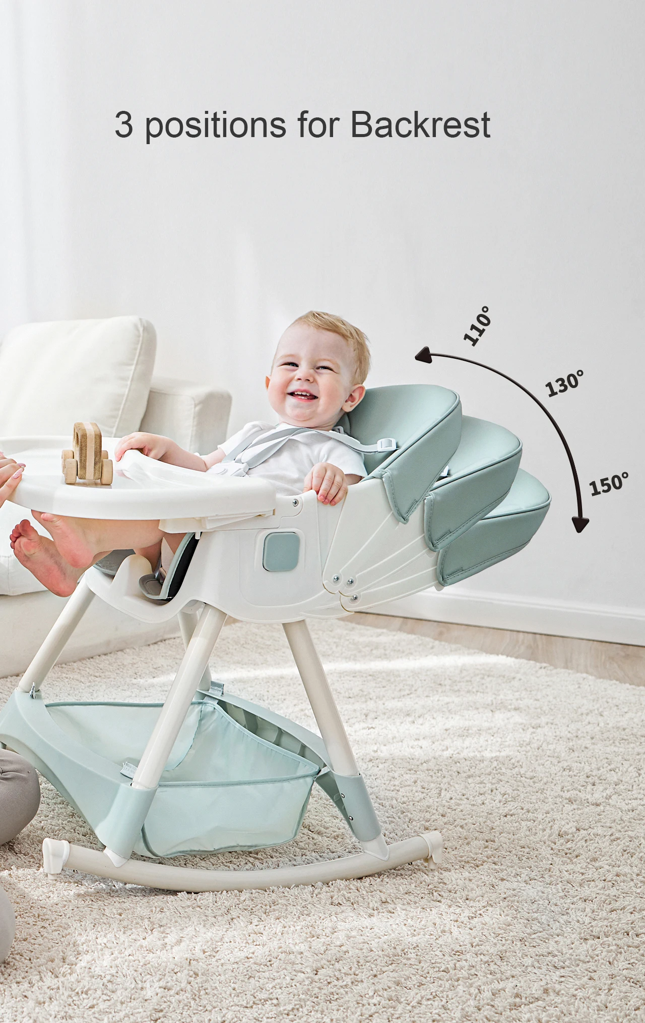 New Design Multifunction Baby Dining Chair Height Adjustable Safety ...