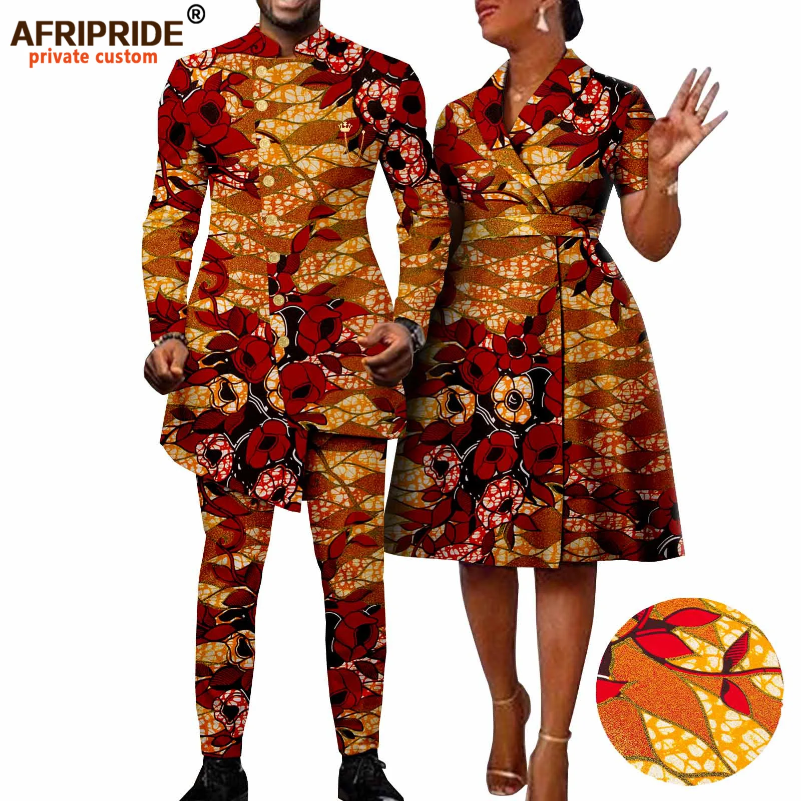 Shop Our Cotton African Couple Clothing Dress Bazin Men Shirts and Pants