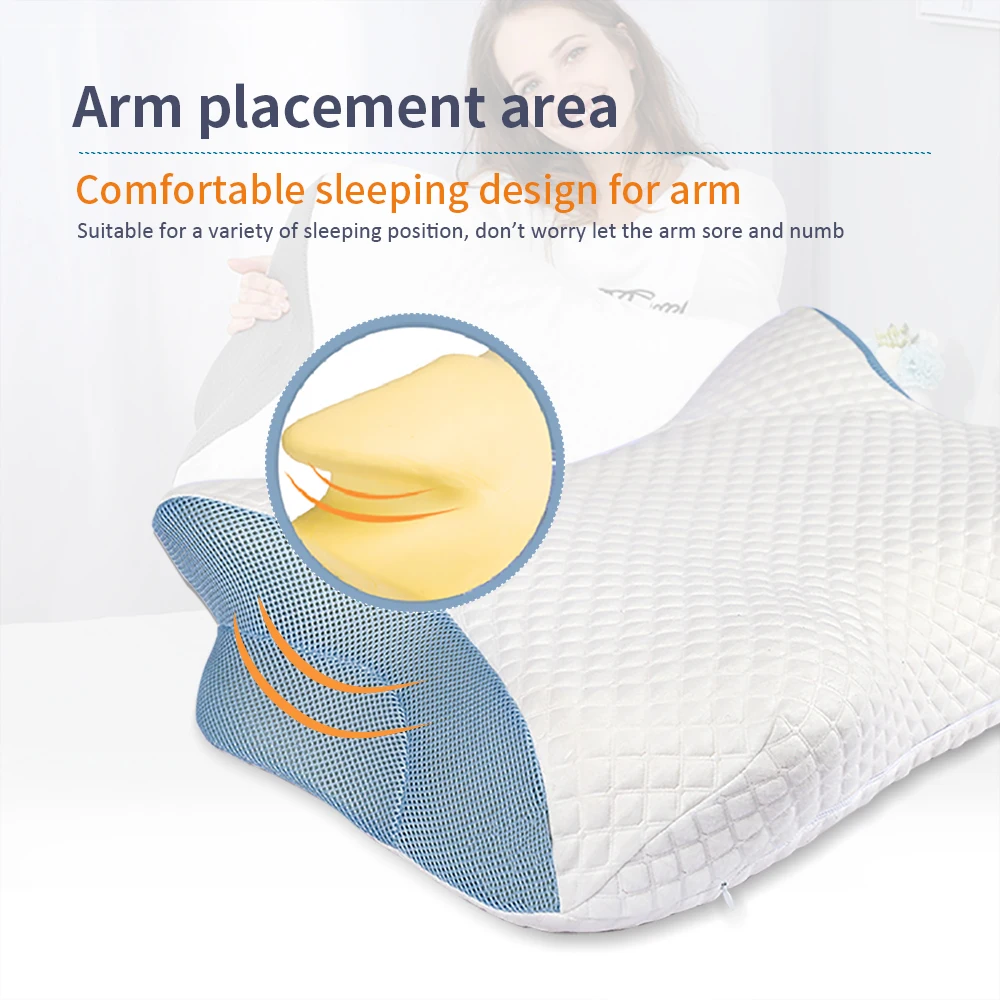 Hot Selling Supports The Cervisaien Oreiller New Patented Natural Traction Bed Anti Wrinkle Cloud Shaped Pillow Cervical Sleep M_voghion.com