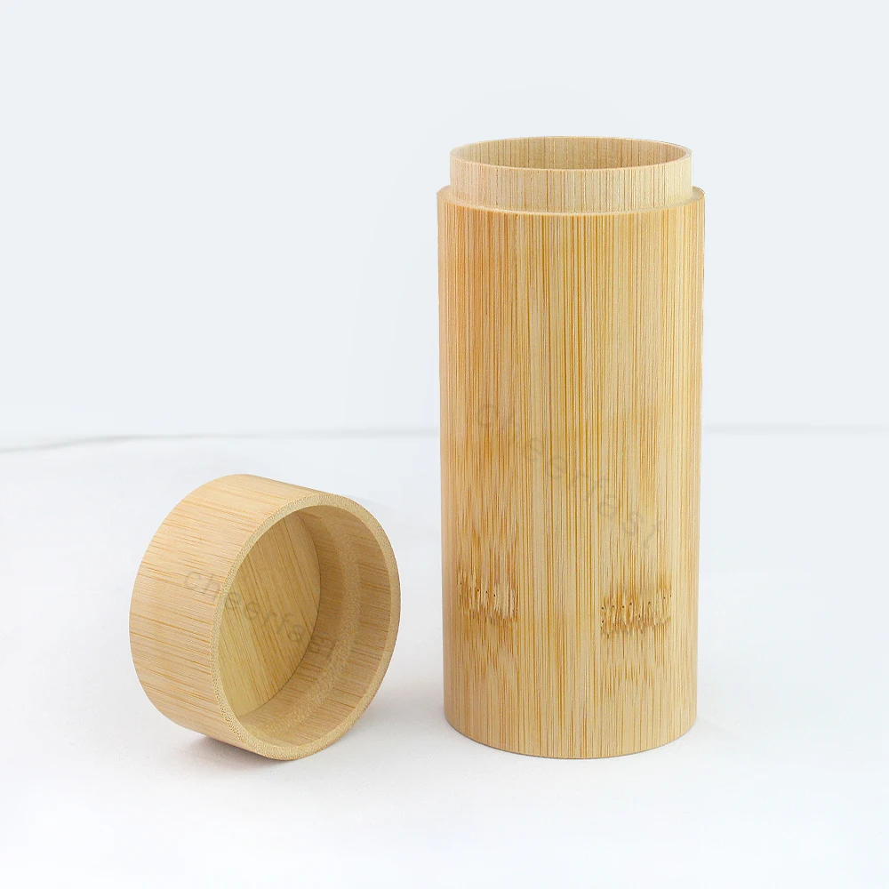 Private Label Acceptable Customized Bamboo Wooden Box Reusable Cylindrical Bamboo Wooden Box Important Holidays Wooden Gift Box