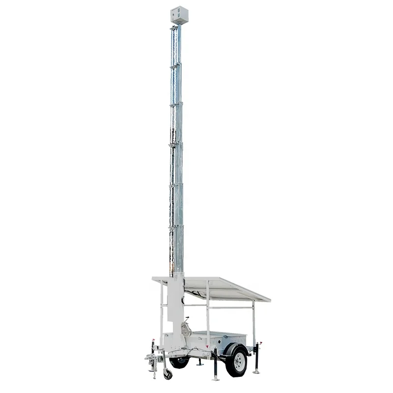 Portable Surveillance System Solution Mobile CCTV Trailer