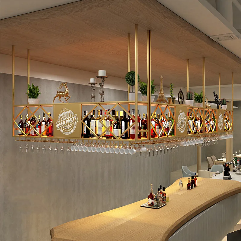 Customized Metal Wine Rack: Wall Mounted Storage for Bars, Restaurants ...