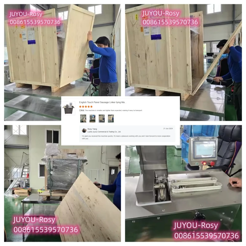 English Touch Panel Sausage Linker Tying Machine Sausage Clipper Twisting Machine Clipping Sealing Knotting Machine
