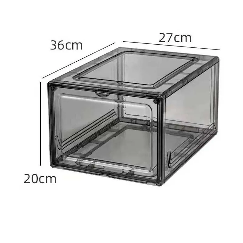 Factory Hot Selling Plastic Acrylic Sturdy High Permeable Storage Boxes Stackable Shoe Box factory