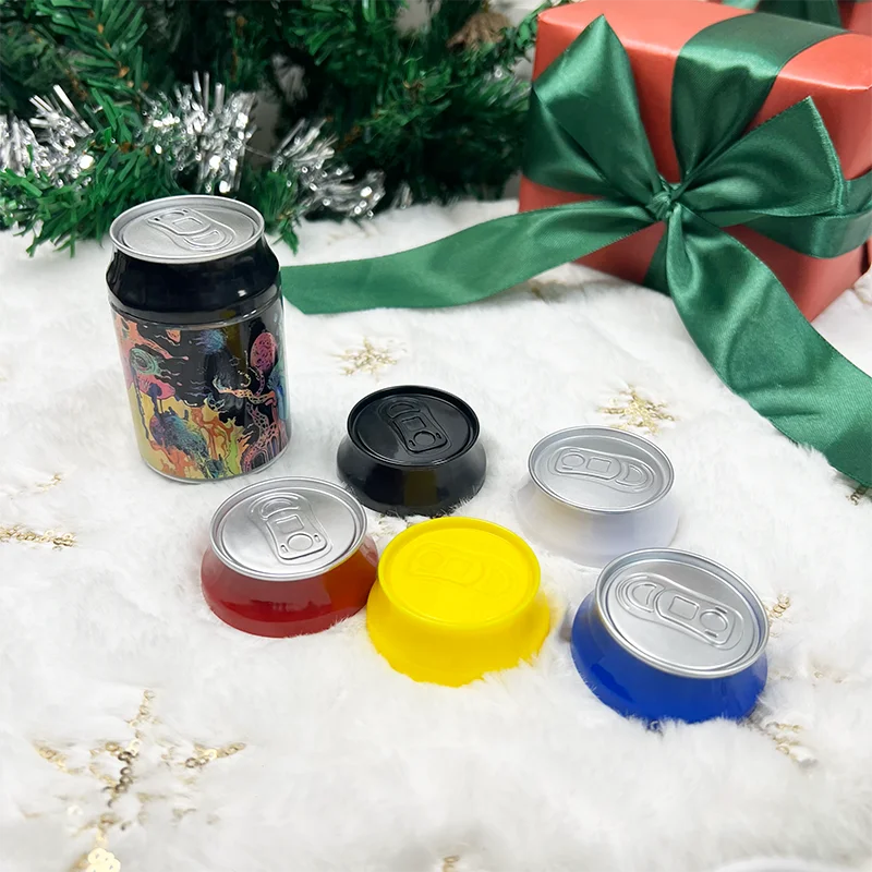 Custom Printed 3.5g 7g Soda Cans Tobacco Packaging Plastic Jar with  Colorful Lid