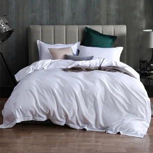Machine Washable Queen King Size White 3pcs Pillow Case Duvet Cover Bed Sheet Bedding Cover Set