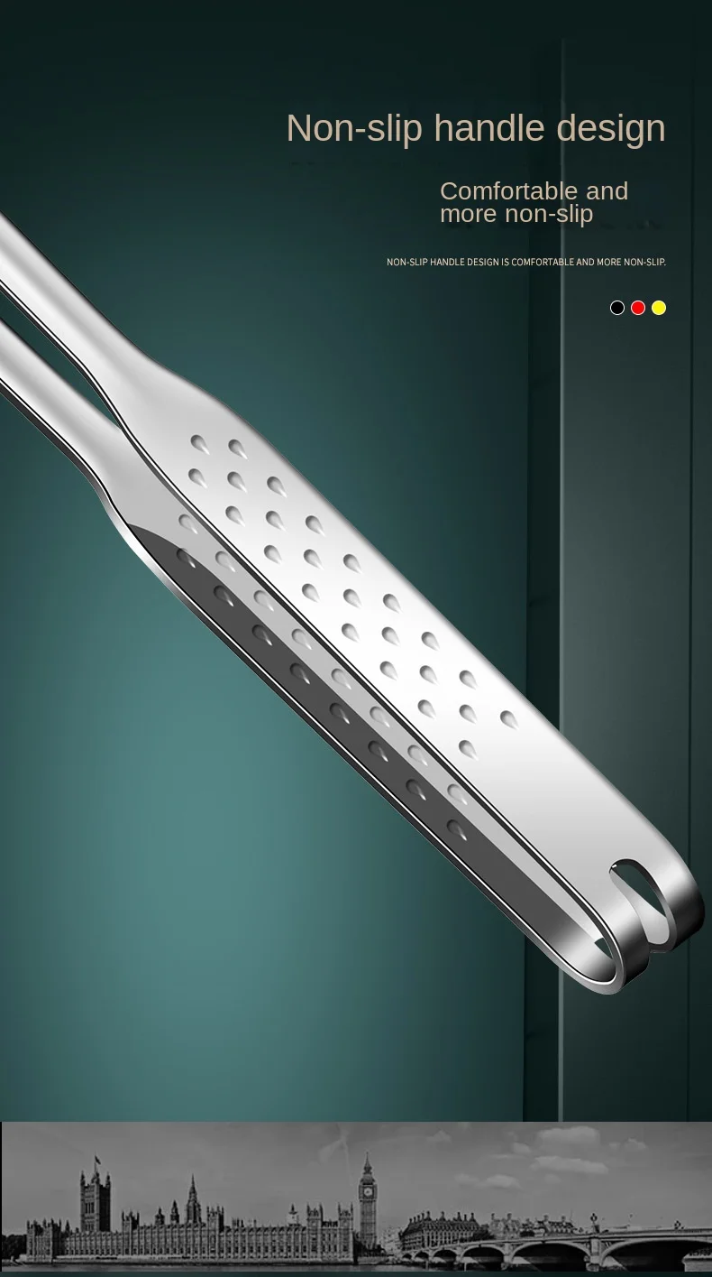 316L Stainless Steel Korean Style Kitchen Food Cooking Steak Buffet Tongs Small BBQ Metal Clip Anti-Scalding Barbecue Tool