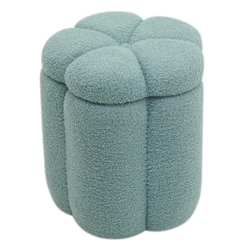 Stool Footstool Furniture for Living Room Functional Space Saving Velvet Pouf