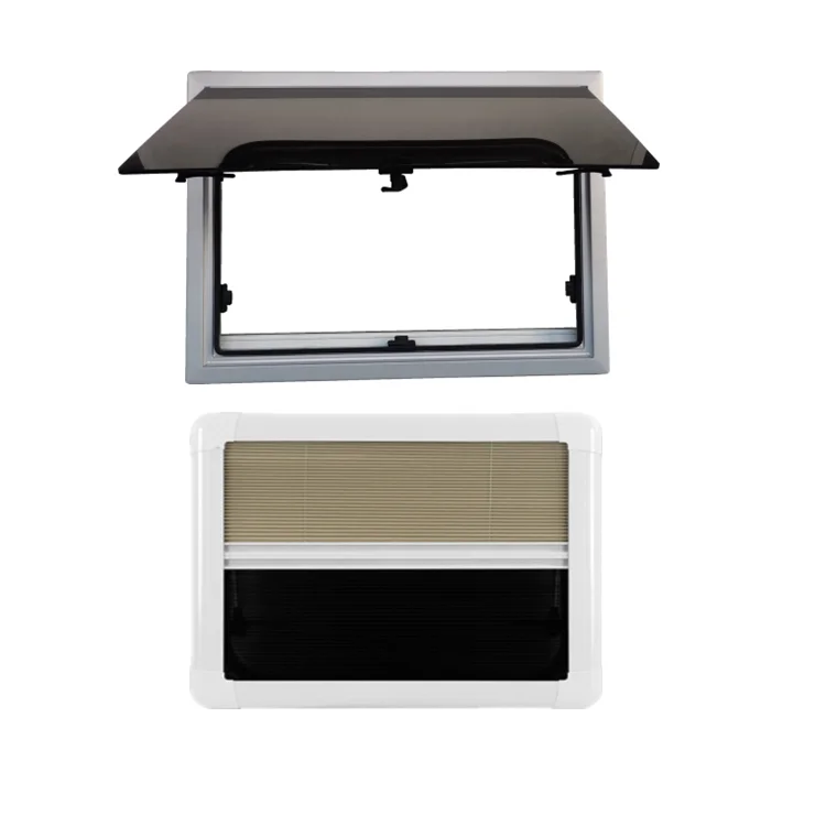 TONGFA Custom Size Tophung Hinged Push Out Right Angle Rv Motorhome windows Camper