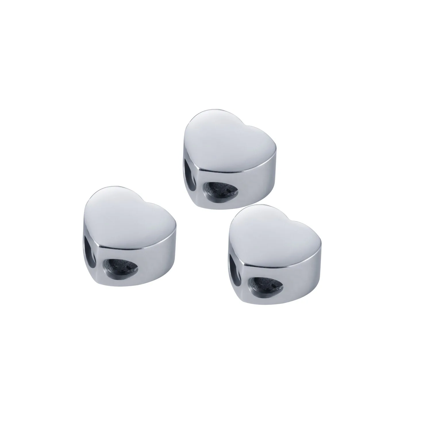Vente chaude Deux Trous Fermoir Double Trou Réglable Rond Curseur Disque En Acier Inoxydable Entretoise Perles pour Cordon Bracelet perles