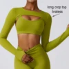 long crop top#green