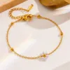 single flower bracelet-Gold