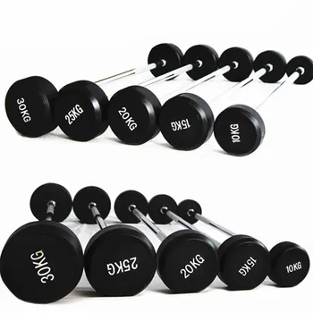High Quality Gym Fitness Equipment Customizable Barbell curl Bell Free Weights Fixed Barbell