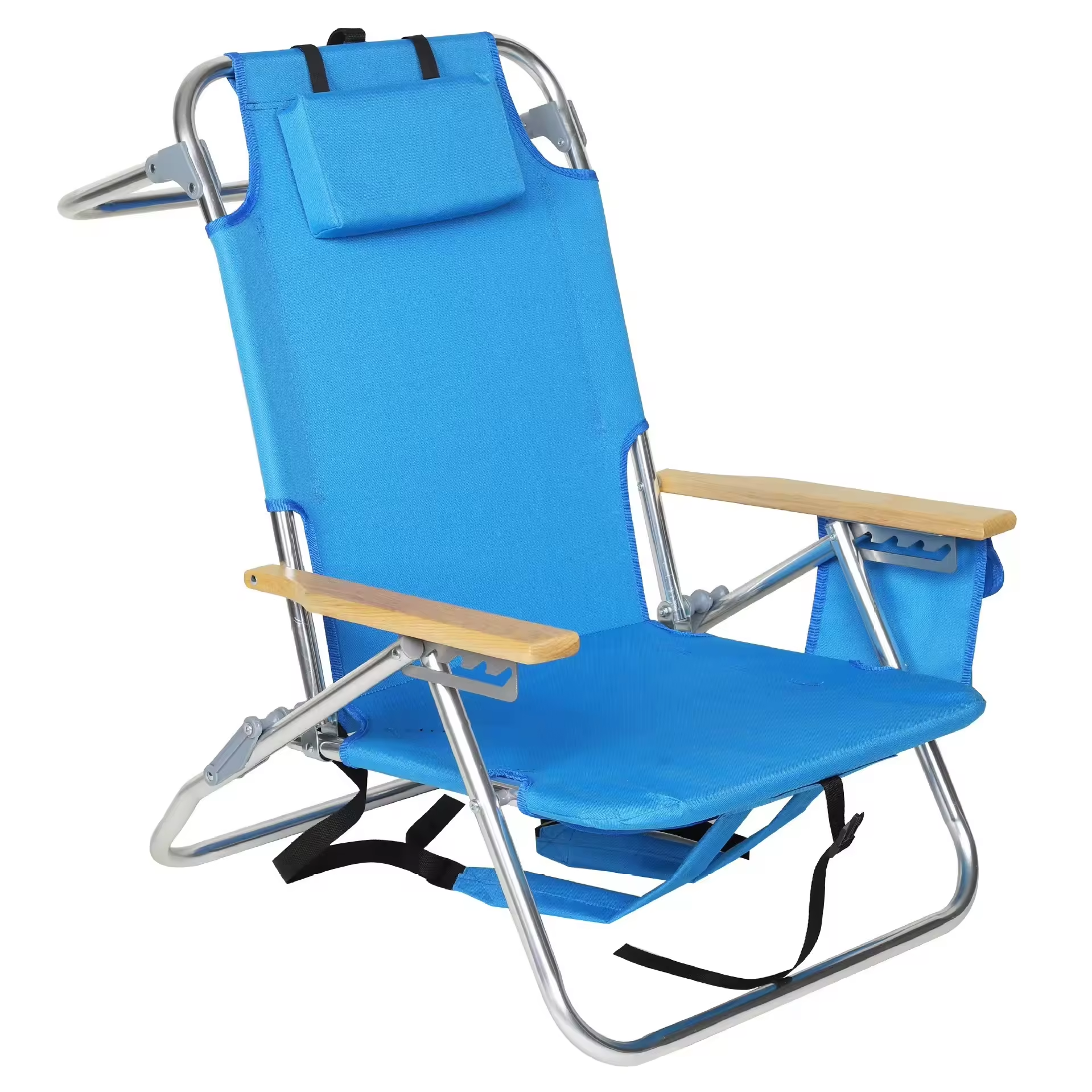 Portable Camping Beach Chair/Lay Flat Folding Backpack Beach Chair