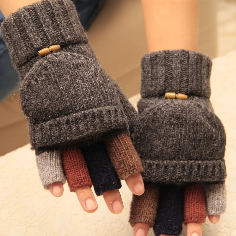 Guanti Senza Dita, 100% Alpaca, Scalda Polsi In Lana Lavorata A - Foto 10