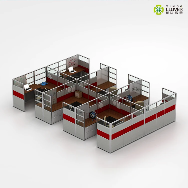 L Shape 4-10 People Modular Modern Work Station Desk Office Furniture