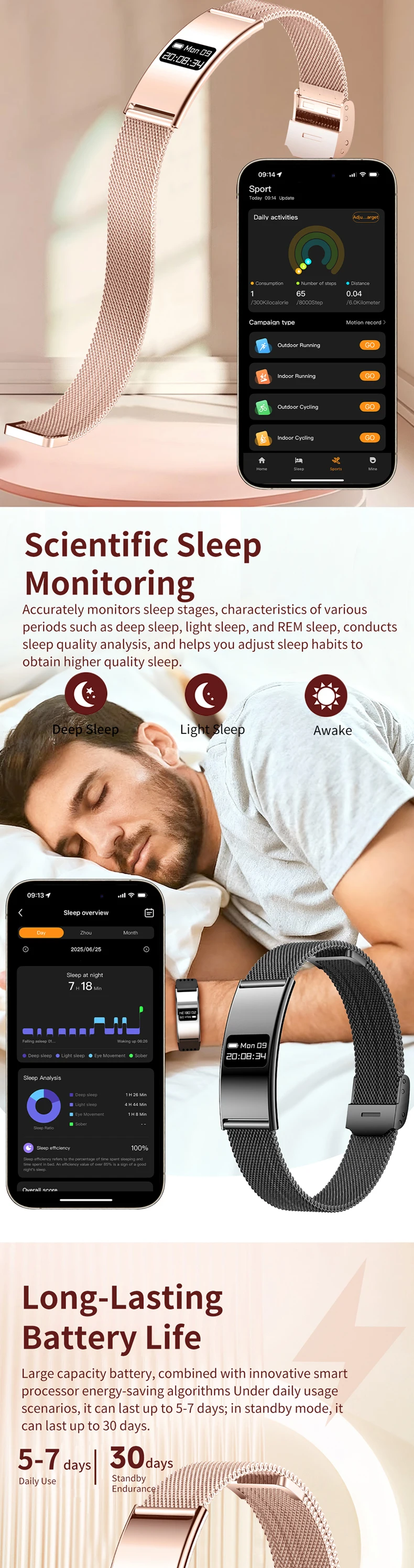 product wholese price b8 smart bracelet fashion jewelry nx wear app control heart rate blood oxygen sleep android watch for women-4