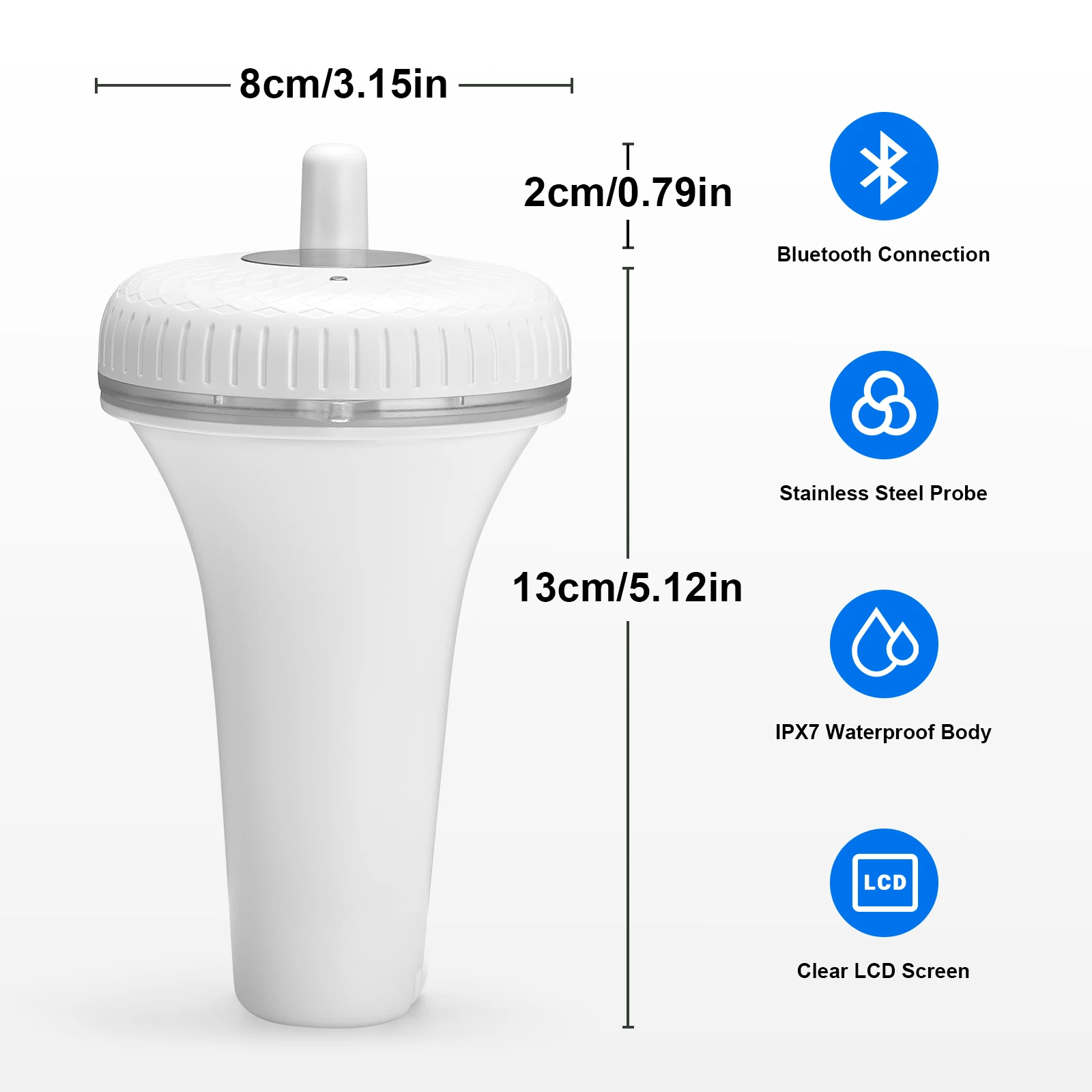 Inkbird Pool Thermometer Floating Bluetooth IBS-P01B Aquariums Outdoor Fish  Pond