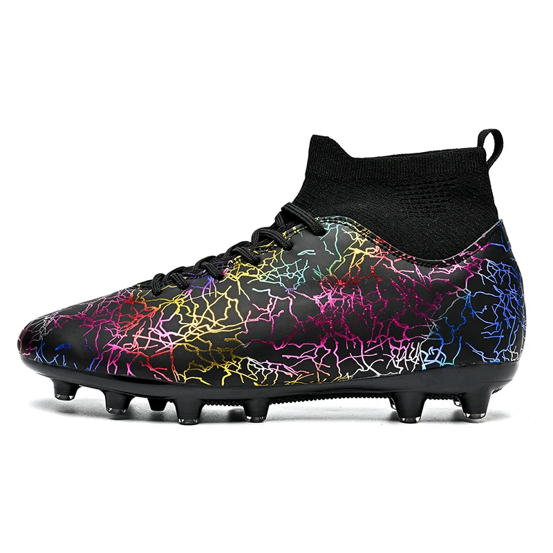 Brand Logo Custom High Top Professional AG FG TF Women Boys Training Football Shoes Long Nail Spike Soccer Cleats Boots for Men
