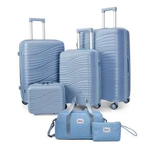 custom logo custom logo PP Zipper Suitcase, Handle Box Set, Large-capacity Travel Storage Box, Bestseller, Business Trip Swivel Wheels, Lightweight