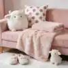 Coperta personalizzata in peluche, cuscino, pantofole