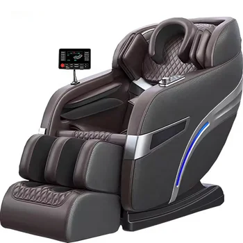Factory Wholesale 4D Zero Gravity Black Massage Chair New Music & Full Body Remote with Calf Massager